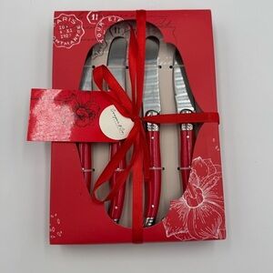NWT Cooper & Co. Homewares Red Pāte’ Knives Service for 4